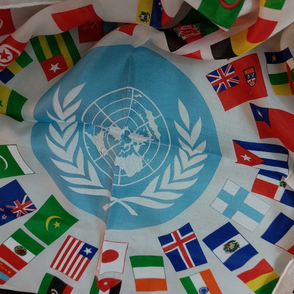 Vintage Scarf United Nations 1960s - Picture 7 of 15